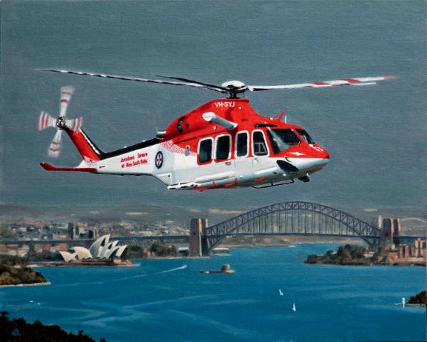 Agusta Westland AW139 - Steve Leadenham Transport Art